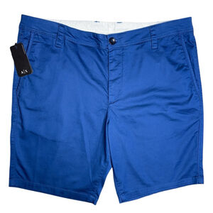 NWT Armani Exchange Blue Bermuda Stretch Shorts Men's Size‎ 38
